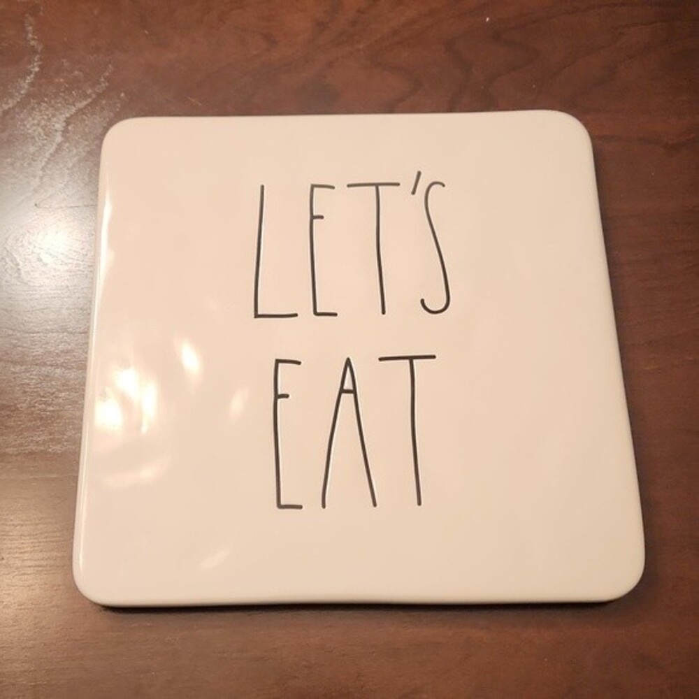 Rae Dunn "Let's Eat" Trivet Plate